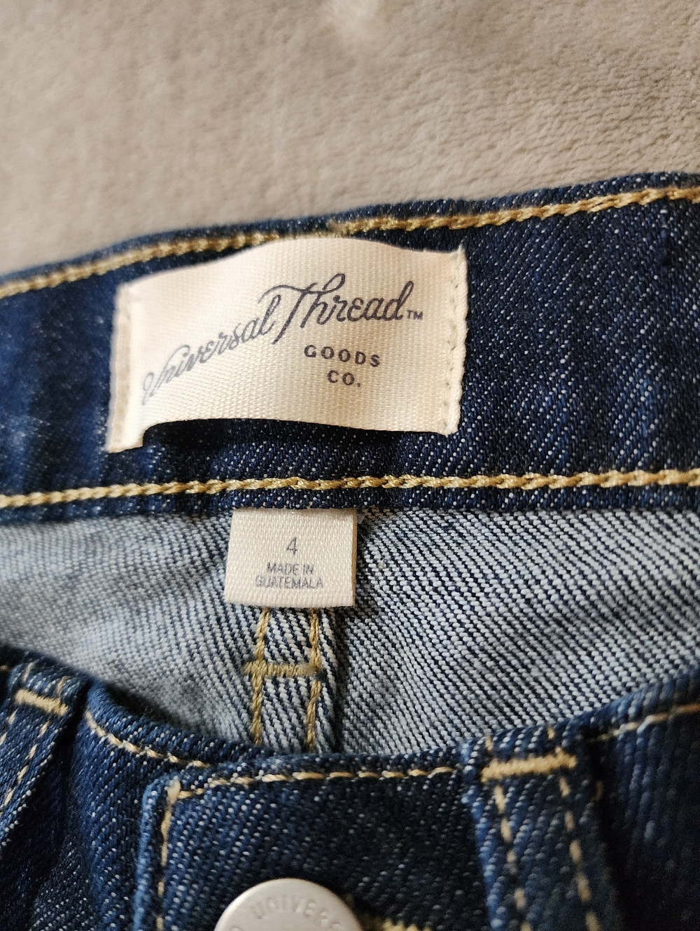80s Slim Straight Jeans Dark Wash Mid‎ Rise | Universal Thread Size 4 - Picture 7 of 8